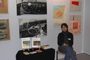 Patricia Pellegrini junto a la colección Amílcar y los artistas en la Feria Metz - París - Francia